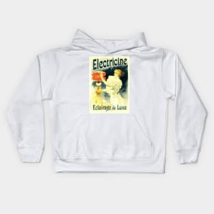 ELECTRICINE Luxury Lighting Art Nouveau Lucien Lefevre Maitres De L' Affiche Kids Hoodie